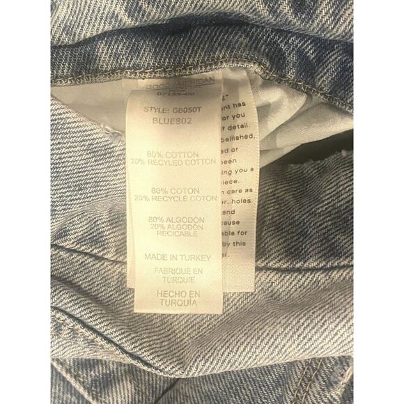 NWT Good American Good Boy Distressed Plus Curvy Straight Leg Jean 24 Blue #3039 - Picture 10 of 14